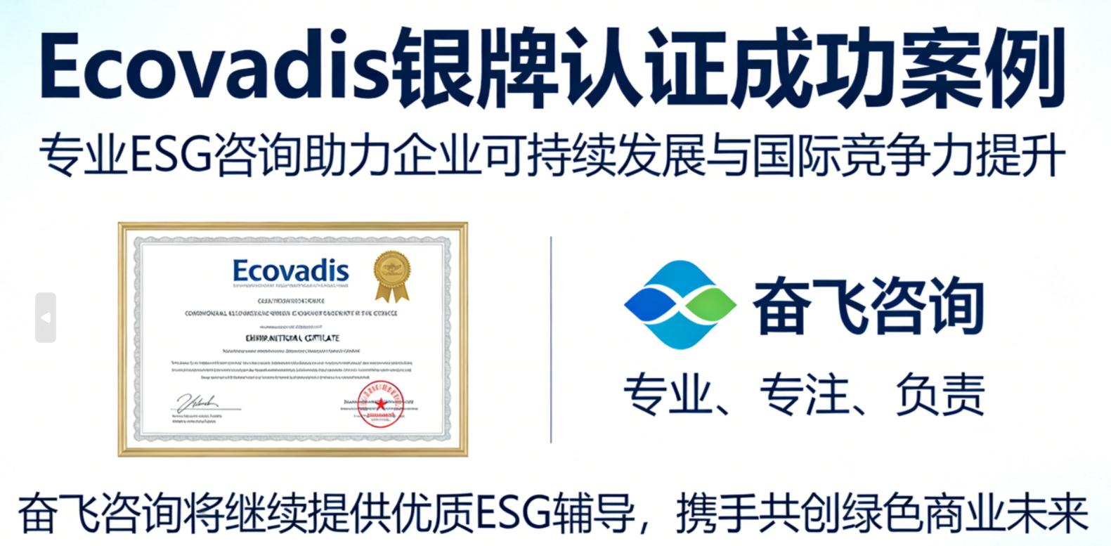 全球前11%：奋飞咨询助力金属贸易企业实现Ecovadis评分19分跃升