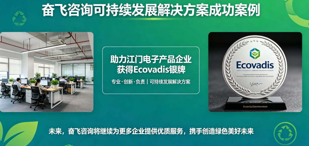 奋飞咨询：赋能江门电子产品企业，斩获Ecovadis银牌殊荣
